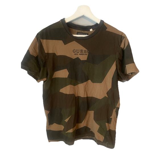 GUESS Anderson Fashion Crew Camo t shirt Sz M camouflage - Picture 1 of 4